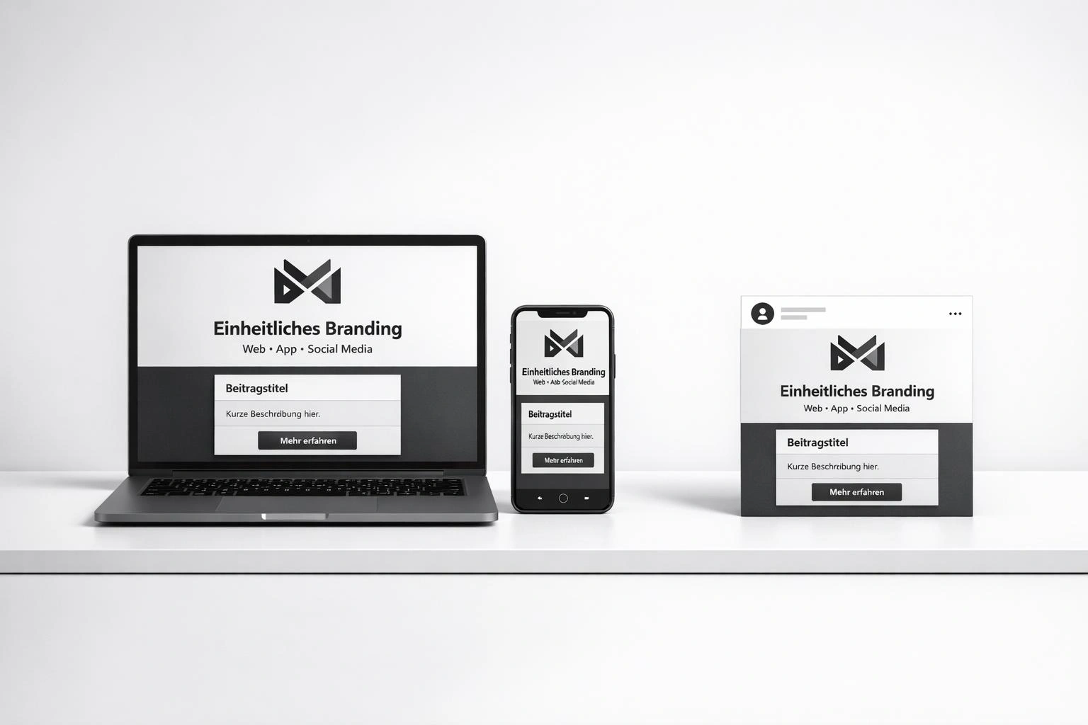Consistent Branding Across Web, App and Social Media